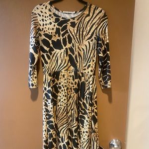 Gently used Novella Royale maxi dress leopard print medium
